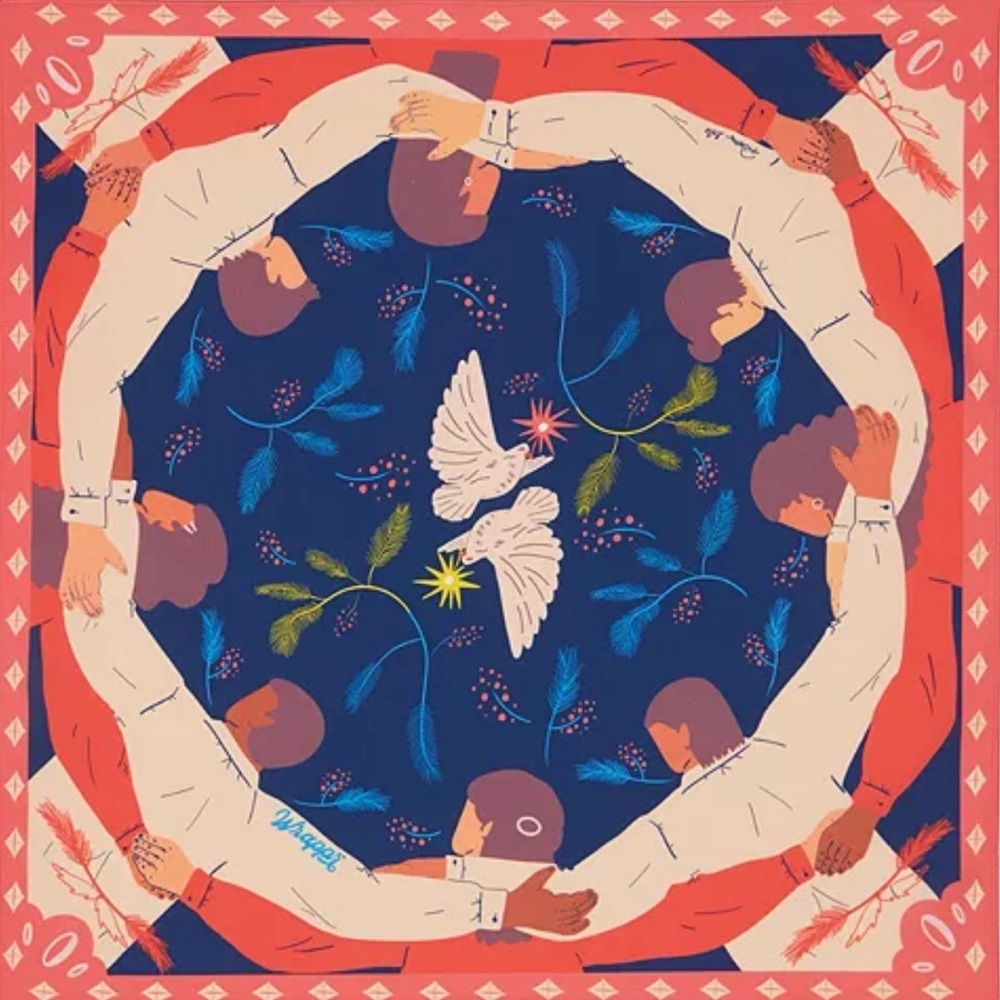 NWT, Wrapper Sparkle, Small Organic Cotton Furoshiki